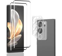 [2 + 2 Pieces] Tempered Glass For Vivo V29 5g Rear Camera Protector And Vivo V29 5g Screen Protector,Anti-Scratch/Transparent Hd Screen Protector For Vivo V29 5g