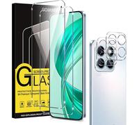 2+2 Pièces Verre Trempé Pour Honor X8b 6,7"" Avec Protection Caméra Arrière, Ultra Résistant Film Protection Écran, Hd Sans Bulles, Dureté 9h Glass, Vitre Protecteur, Clear