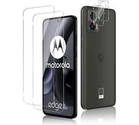 [2+2 Pièces Verre Trempé Pour Motorola Edge 30 Neo + Caméra Arrière Protecteur. [9h Dureté] Sans Bulles. Anti-Rayures. Hd Ultra Résistant Film Transparent Protection Écran Vitre Trempé