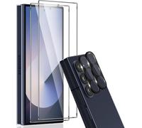 2+2 Pièces Verre Trempé Pour Samsung Galaxy Z Fold 6 Protection Écran + Galaxy Z Fold 6 Caméra Arrière Protecteur, 9h Dureté Hd Protecteur D'écran Pour Samsung Galaxy Z Fold 6
