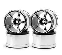 2,2 Pouces de Roues Perles de Roues compatibles avec Les Voitures de Robot RC à 10 échelles telles Que RBX10 TRX6 Wraith 90048 90053 Hammer Rey 4WD Vehicles Hors Route(Black)