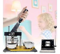 2 * 2 Pouces Kit Badge Personnalisé Enfant, Presse pour Magnet Frigo Personnalisé, Idéal pour Collège, Activités Créatives Et Cadeaux Personnalisés Machine+Cutter+100pcsMaterials