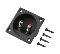 2.2" Square 2-Way Speaker Box Terminal Cup avec fiches bananes, Type de vis Binding Post Subwoofer Box Haut-parleur Plaques terminales pour DIY Home Car Stéréo Haut-parleur Subwoofer