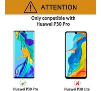 [2+2 Stück] Verre Trempé Film Protection + Caméra Arrière Protecteur Pour Huawei P30 Pro,3d Couverture Complète,Anti Rayures,Haut Définition,Vitre Protection Ecran Pour Huawei P30 Pro