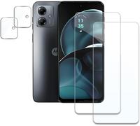 [2+2] Tempered Glass For Motorola Moto G14 Inch, 2 Piece Screen Protectors And 2 Pieces Camera Screen Protector Glass Lens Protectors, 9h Hardness Glass Protective Film, Anti-Scratch