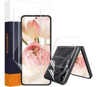 2 + 2 Tpu Tempered Glass Screen Protector For Samsung Galaxy Z Flip 4/3 5g, 3d Full Cover Screen Protector + Protective Film On The Back, 0.15 Mm Touch Sensitive Bubble-Free, Hd Scratch-Proof