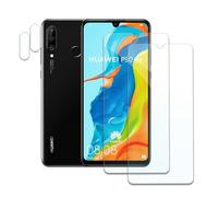 [2+2] Verre Trempé Pour Huawei P30 Lite Pouces, 2 Pièces Protecteur d'écran et 2 Pièces Caméra Protecteur d'écran Vitre Protections D'objecti, Dureté 9H Film Protecteur Vitre, Anti-rayures