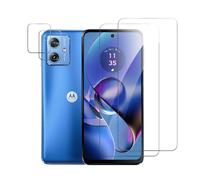 [2+2] Verre Trempé Pour Motorola Moto G54 5G Pouces, 2 Pièces Protecteur d'écran et 2 Pièces Caméra Protecteur d'écran Vitre Protections D'objecti, Dureté 9H Film Protecteur Vitre, Anti-rayures