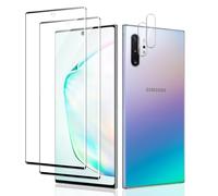 [2+2] Verre Trempé Pour Samsung Galaxy note 10 Plus Pouces, 2 * Protecteur d'écran et 2 * Caméra Arrière Protecteur, Dureté 9H Film Protecteur Vitre, Anti-rayures, 3D Incurvé Couverture Complète