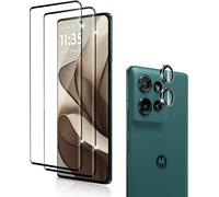 2+2 Verres Trempés Pour Motorola Edge 50 ¿ 2x Écran + 2x Protection Caméra, 9h Anti-Rayures, Haute Transparence 99%, Sans Bulles, Anti-Empreintes, Tactile Sensible