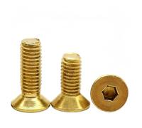 2-20 pièces DIN7991 M2M2.5M3M4M5M6M8 vis à douille hexagonale en laiton massif chaud vis à tête plate fraisée, vis à tête cylindrique(M6x45mm 2pcs)