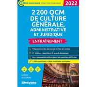 2 200 QCM de culture générale, administrative et juridique 2022 - Ludovic Lestideau - Studyrama Eds - broché - Scolaire / Universitaire