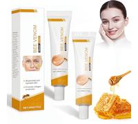 2*20g Crème au Venin d’Abeille Anti-Rides,Soin Hydratant Raffermissant Visage et Cou,Texture Légère à Absorption Rapide,Réparatrice et Anti-Age,Pour Femmes et Hommes,Pour Usage Quotidien Jour et Nuit