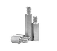 2-20pcs M2/M2.5/M3/M4/M5/M6/M8/M10 Entretoise mâle-femelle en acier inoxydable pour carte mère PCB, M3x50+6mm