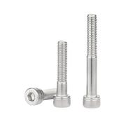 2-20pcs M3/M4/M5/M6/M8 Vis machine à tête cylindrique à six pans creux à demi-filetage en acier au carbone haute résistance, M4x35mm
