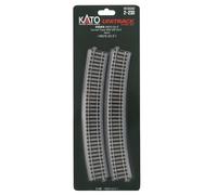 2-230 Rails courbes Ballastés R670 - 22,5° KATO Train HO 1/87