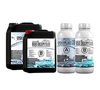 2,25 KG Résine époxy EpoxyPlast 3D B50 DEEP POUR, Ultra Diamond Clear, Résistance UV maximale, River Table, Bijoux, Coulage, Apparence limpide, autonivelante, sans bulles, Durcit comme le verre