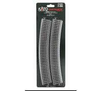 2-250 Rails courbes Ballastés R790 - 22,5° KATO Train HO 1/87
