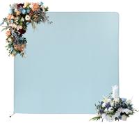 2*2m arche de mariage en métal blanc avec tissu de fond bleu décoration de fête