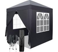 2*2M tonnelle pliant , 2 portes + 2 fenêtres, imperméable, gris, tente de camping
