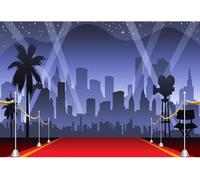 2,2x1,5m Vinyle Toile de Fond Hollywood Rouge Tapis Éclairages Fond Décors Studio Photo Portrait Enfant Video Fete Mariage Photobooth Photographie Accesorios