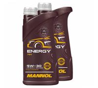 2 (2x1) Litre Mannol SAE 5W-30 Énergie Huile VW 502.00/505.00/MB229.3