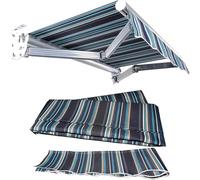 2/3/4/5/6/7m Toile De Remplacement Pour Abri Pare-Soleil, Tissu De Remplacement For Auvent, Toile D'Auvent Tissu De Rechange Pour Store Banne Extérieur Couverture D'auvent(Blue,4.5x2m/15x6.5ft)