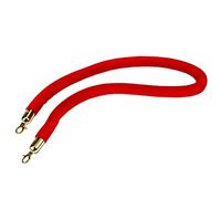 2/3/ 4/5/ 7/9/ 10 Ft Long Crowd Control Stanchion Rope,Velvet Queue Barrier Rope for VIP Entry, with Gold Hooks, Easy to Install(Red,1.2m/4ft/47inch)
