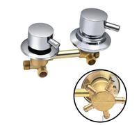 2/3/4/5 Voies Mitigeur Robinets De Douche À Vapeur, Laiton Robinets De Bain Entraxe 9cm/10cm/12,5cm/14,5cm, Robinet De Salle De Bain Avec Entrée D'eau De Générateur De Vapeur (12.5cm,Intubation 5-way)