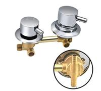 2/3/4/5 Voies Mitigeur Robinets De Douche À Vapeur, Laiton Robinets De Bain Entraxe 9cm/10cm/12,5cm/14,5cm, Robinet De Salle De Bain Avec Entrée D'eau De Générateur De Vapeur (12.5cm,Intubation 2-way)