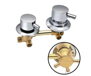 2/3/4/5 Voies Mitigeur Robinets De Douche À Vapeur, Laiton Robinets De Bain Entraxe 9cm/10cm/12,5cm/14,5cm, Robinet De Salle De Bain Avec Entrée D'eau De Générateur De Vapeur (12.5cm,Intubation 5-way)