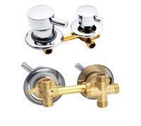 2/3/4/5 Voies Mitigeur Robinets de douche, Laiton Robinets de bain Entraxe 9cm/10cm/12,5cm/14,5cm, Mitigeur Salle Bain pour Cabine Ou Hammam (12-12.5cm,Fileté 4 voies)