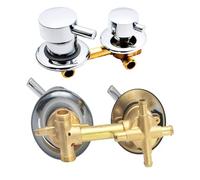 2/3/4/5 Voies Mitigeur Robinets de douche, Laiton Robinets de bain Entraxe 9cm/10cm/12,5cm/14,5cm, Mitigeur Salle Bain pour Cabine Ou Hammam (14-14.5cm,Intubation 4 Sortie)