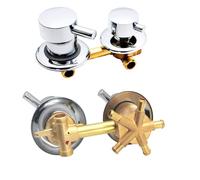 2/3/4/5 Voies Mitigeur Robinets de douche, Laiton Robinets de bain Entraxe 9cm/10cm/12,5cm/14,5cm, Mitigeur Salle Bain pour Cabine Ou Hammam (14-14.5cm,Intubation 5 Sortie)