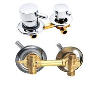 2/3/4/5 Voies Mitigeur Robinets de douche, Laiton Robinets de bain Entraxe 9cm/10cm/12,5cm/14,5cm, Mitigeur Salle Bain pour Cabine Ou Hammam (10cm,Fileté 2 voies)