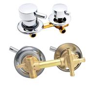 2/3/4/5 Voies Mitigeur Robinets de douche, Laiton Robinets de bain Entraxe 9cm/10cm/12,5cm/14,5cm, Mitigeur Salle Bain pour Cabine Ou Hammam (14-14.5cm,Intubation 3 Sortie)