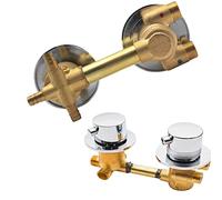 2/3/4/5 Voies Mitigeur Thermostatique Robinet De Douche en Laiton Avec Cartouche Céramique - Cabine Entraxe 10/12,5/14,5cm, G Intubation 3-way-10cm