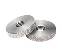 2/3/4/5pc 304 Écrou Moleté Plat En Acier Inoxydable Épaisseur 5mm Mince Vissé À La Main Rond M3 M4 M5 M6 M8 M10 M12