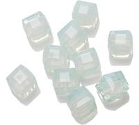 2/3/4/6/8/10 mm perles carrées en verre cube entretoise perles de cristal bleu en vrac-opale-8 mm 45 pièces