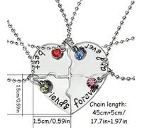 2/3/4 pièces/set Meilleurs amis collier BFF collier pour femme amour amitié pendentif ras-du-cou mode garçon et fille bijoux cadeau forme de hamburger et frites design créatif collier ras-du-cou amiti
