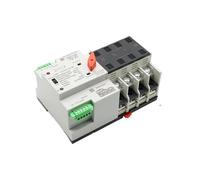 2/3/4P 100A 110V/220V Mini ATS commutateur de transfert automatique sélecteur double interrupteur d'alimentation PV solaire Rail DIN(3P,220V)