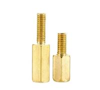 2/3/5 Pièces M2 .5 M3 M4 M5 M6 Hex Laiton Entretoise Panneau Support Goujon Filetage Hexagonal Pilier Colonne Carte Mère Espacement Vis Boulon(30mm (5pcs),M2.5 (Thread 6mm))