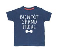 2-3 Ans Tee Shirt Marine 'Bientôt Grand Frère'