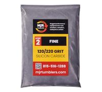 2,3 kg de grain de polissage de roche en carbure de silicium fin MJR Tumblers Premium 120/220 pour étape/étape 2, MJR Tumblers est une entreprise détenue par des personnes handicapées et vétérans