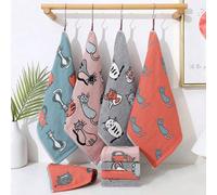 2/3 pièces Serviettes en gaze à motif aléatoire d'animaux de bande dessinée, douces et absorbantes, convenant aux hommes, aux femmes, à la maison, à la salle de bain, à la cuisine, aux cadeaux, aux vo