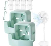 2/3 Pièces Support Pain De Glace Pour Ventilateur,Bac à Glaçons Pour Ventilateur - Accrochables Universelles, Refroidissement Rapide Et Durable Pour Maison, Bureau, Terrasse Et Intérieur (2*bleu)