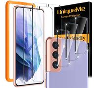 [ 2+3 pièces ] UniqueMe Verre Trempé compatible avec Realme 8 Pro, Contenir 2 pièces Protection écran et 3 Pièces Caméra Arrière Protecteur, [Couverture maximale] 9H Dureté Ultra Résistant Film.