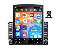 2+32G 2 Din Android 14 Autoradio Multimédia avec sans Fil CarPlay Android Auto pour Lincoln MKX 2007 2008 2009, 9,7 pouces écran Tactile Radio Stéréo avec navigation GPS SWC Mirror Link Bluetooth WiFi
