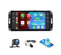 2+32G Android 13 Autoradio Multimédia avec sans Fil CarPlay Android Auto pour Jeep Wrangler/Unlimited 2011-2017, 7 pouces écran Tactile Radio Stéréo avec navigation GPS SWC Mirror Link Wi-Fi Bluetooth