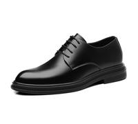 2.36" Men's Invisible Height Increasing Formal Dress Shoes - Leather Lace Up Anti-Slip Elevator Business Oxfords Driving Shoes for Wedding Office